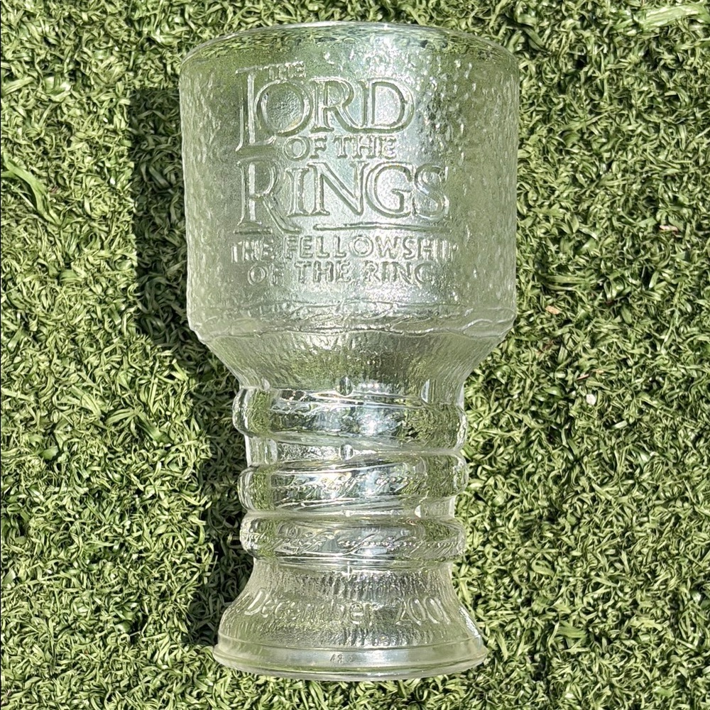 2001 Lord of the Rings Frodo the Hobbit Glass Goblet from Burger King